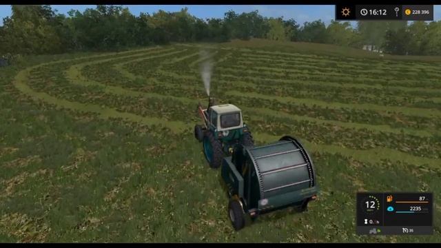 [РП] Сенокос подходит к концу! Прессуем сено на тракторе ЮмЗ в Farming simulator 17! смотреть онлайн