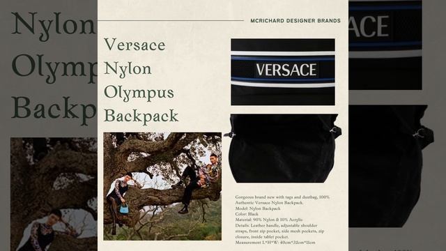 Versace Nylon Olympus Backpack смотреть онлайн