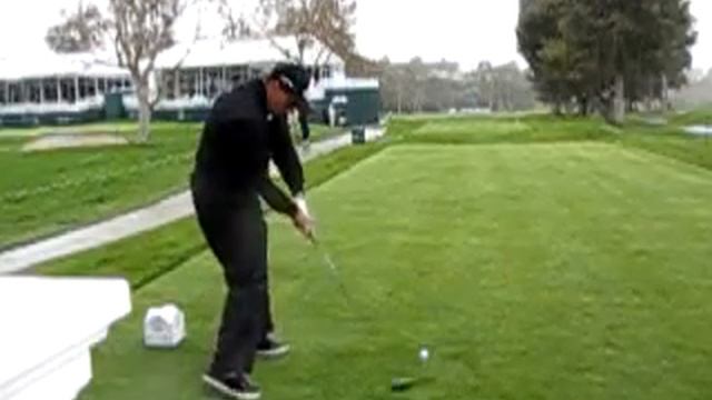 Ernie Els, 15th At Riviera 2/15/12 Northern Trust Open Pro-Am (slo-mo 240 Fps)