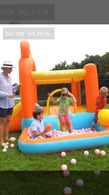 Doctor Dolphin wholesale adult jumping castles shipping inflatable bouncy castle with water slide смотреть онлайн
