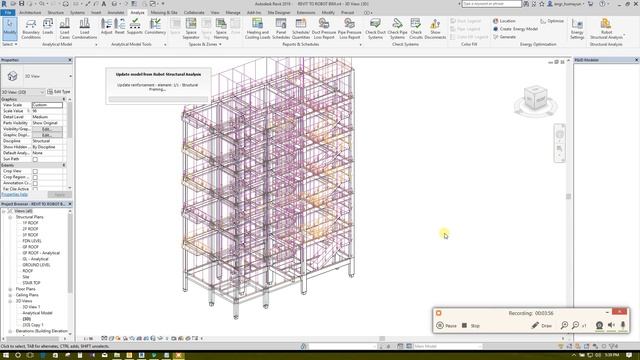 Updating Revit model from Robot Model after design-Revit to Robot BIM смотреть онлайн