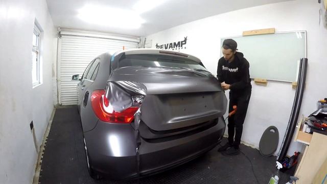 Mercedes A Class (A180) Wrapped in Satin Dark Grey + TINTS смотреть онлайн
