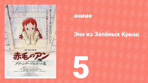 Энн из Зелёных Крыш 5 серия (аниме-сериал, 1979)