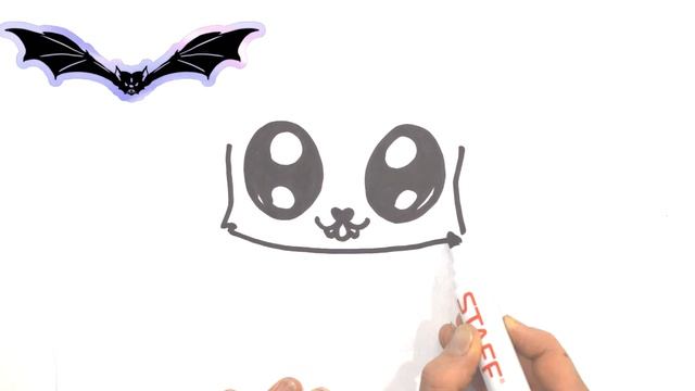 Bat! Easy! How to draw a Bat. смотреть онлайн