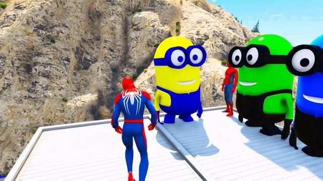 GTA 5 Epic Ragdolls RED SPIDERMANVS RED MINION VS GREEN MINION(Euphoria Physics & Funny Fails) #1 смотреть онлайн