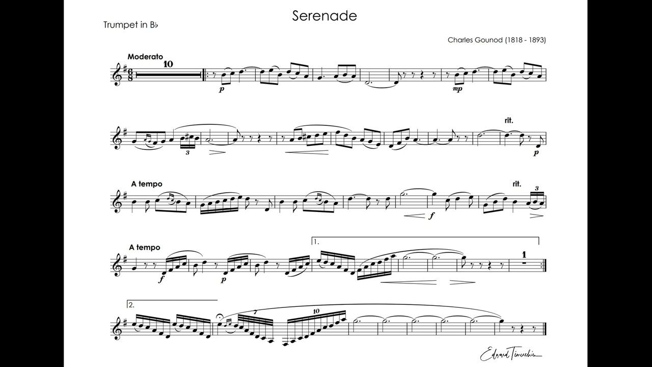 Gounod, Charles - Serenade - Timofei Dokshizer trumpet Bb смотреть онлайн