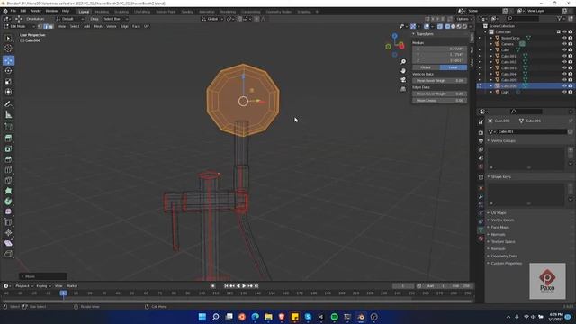 Game assets Modeling - Shower Booth | Blender to Unity | FBX смотреть онлайн