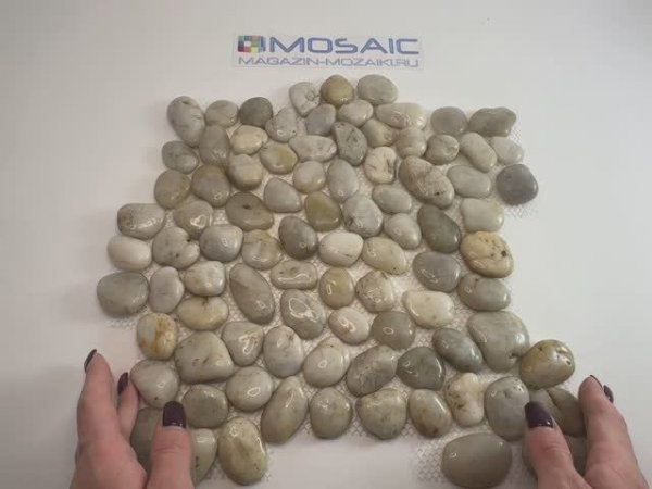 Мозаика PEBBLES WHITE STONE POL