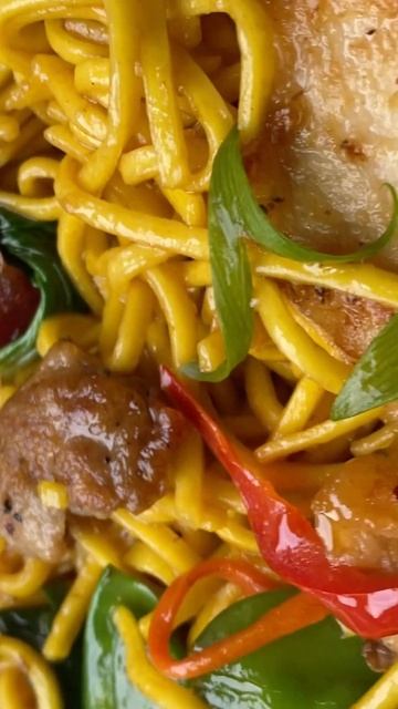 Mizzpeppa’s Chicken And Beef Lo Mein Completed