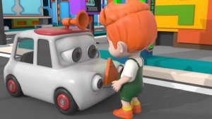 Семейные песенки с пальчиками 🙌| Полицейская машина, Экскаватор, Учим цвета для детей