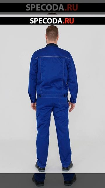 Летний рабочий костюм "Спейс" с полукомбинезоном (синий) смотреть онлайн