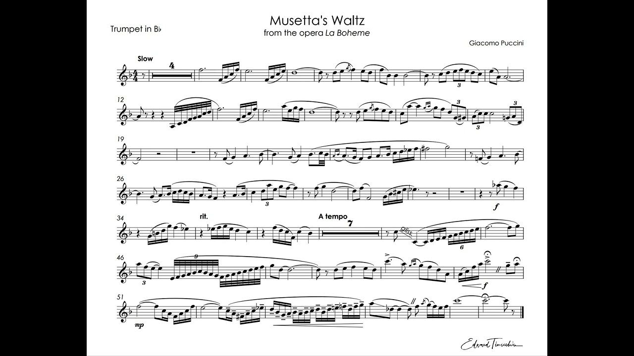 Puccini, Giacomo - Musetta's Waltz - Rafael Mendez trumpet