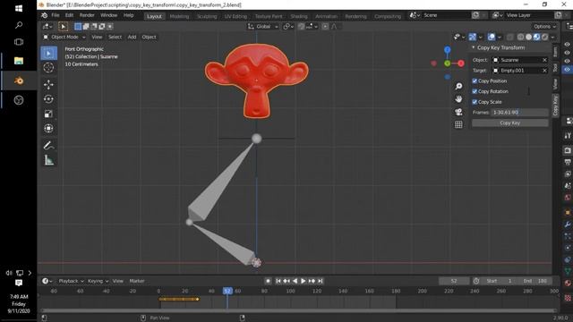 How to Copy Transform Animation Keyframes With Copy Key Transform Blender Add on смотреть онлайн