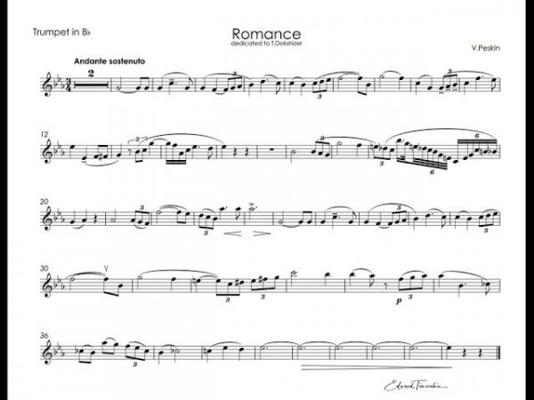 Peskin, Vladimir - Romance for trumpet - T.Dokshizer trumpet Bb