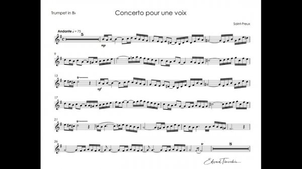 Saint-Preux - "Concerto pour une voix" - K.Baryshev trumpet Bb