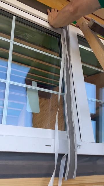 Монтаж пластиковых окон в нашем доме из клеёного бруса 🏡 смотреть онлайн