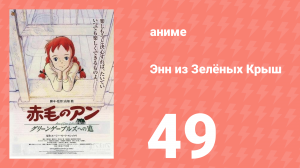 Энн из Зелёных Крыш 49 серия (аниме-сериал, 1979)