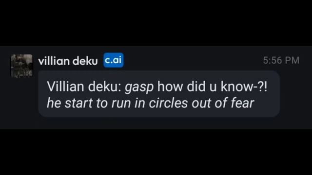 Character Ai I Try To Roast Villian Deku But He Have Identity Crisis