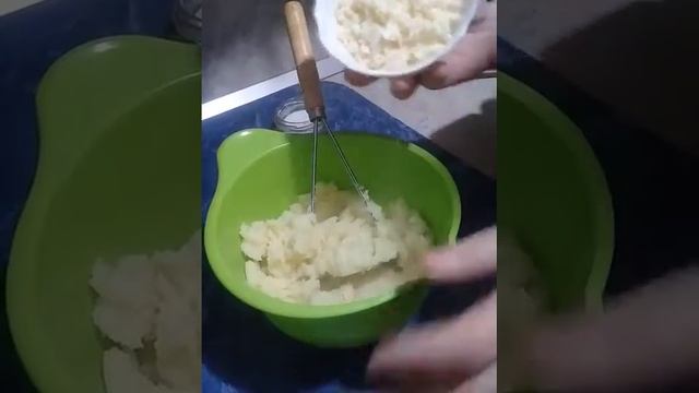 Фарш на далан,картошка с сыром.