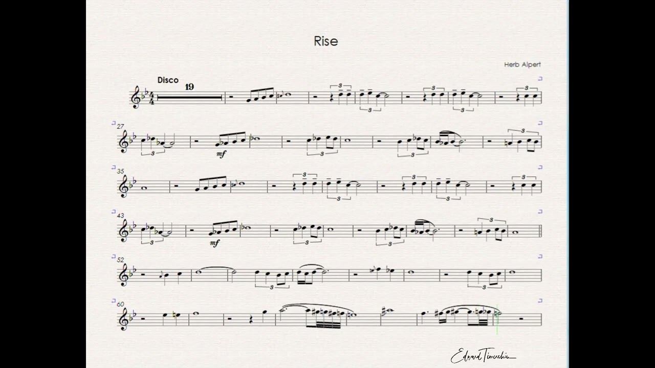 Alpert, Herb - Rise - backing track for Bb instruments
