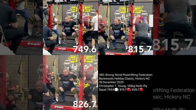 Squat. Backwoods Holiday Classic, 365-Strong WPF, 19 December 2020.