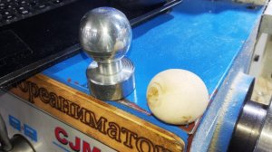 Сфера 40 мм, режим ЧПУ на токарном станке CJM360 c электронной гитарой.