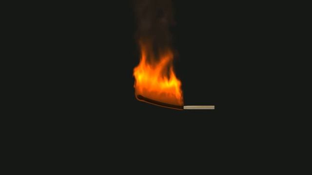Burning match simulation 3dsmax + FumeFX + project file. смотреть онлайн