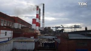 В Красноярске взорвали трубу ТЭЦ-1