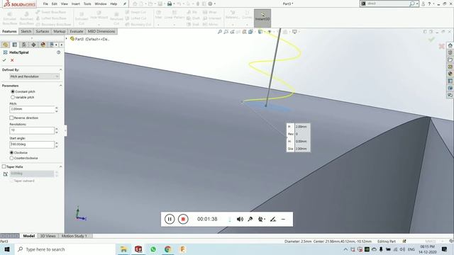 #Helix and #spirit #solidworks #tutorial #for #beginners #BTech_Engineers смотреть онлайн