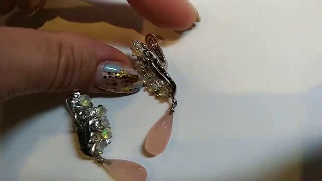 Серьги с розовым мадагаскарским халцедоном, бриолет(19х8)и опалами, лампы смотреть онлайн
