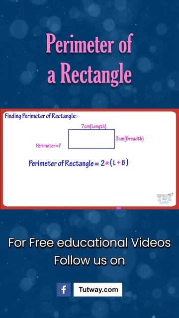 Perimeter of Rectangle | How To Find Area & Perimeter of Rectangle | Rectangle for Kids Math #short смотреть онлайн