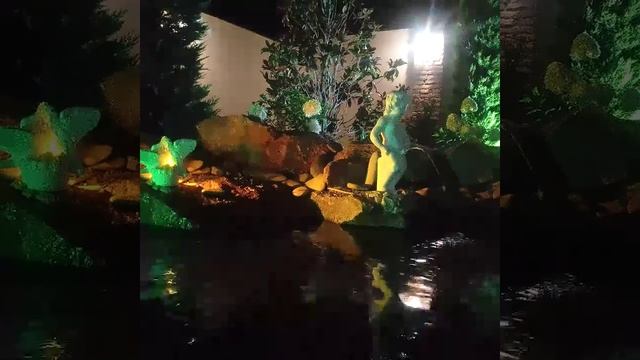 Водоем ночью. #водоем #освещение #led смотреть онлайн