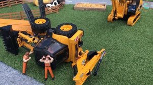 Bruder Tractor Broken Wheel JCB Backhoe Tractor Excavator Construction Toys Kids Action
