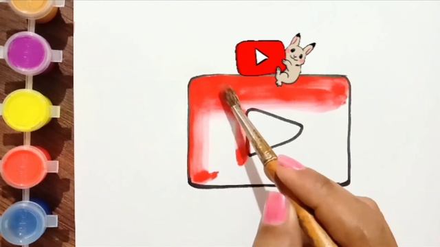 How to draw youtube logo | draw a picture on youtube bolalar uchun rasmini chizish смотреть онлайн