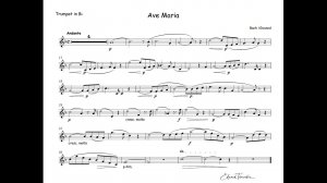 Bach/Gounod - Ave Maria - backing track for trumpet Bb
