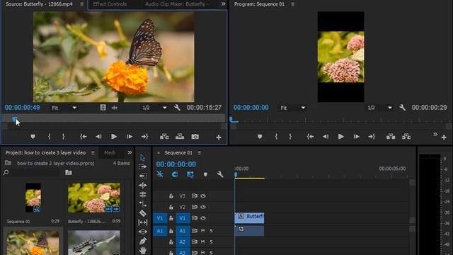 Make 3 Layer Split Screen Instagram Reels In Premiere Pro | premiere pro tutorial for beginners смотреть онлайн