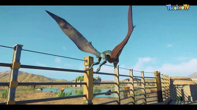 (🦖Jurassic World Evolution 2)Pteranodon VS Tropeognathus, Dimorphodon Dinosaurs Fight смотреть онлайн