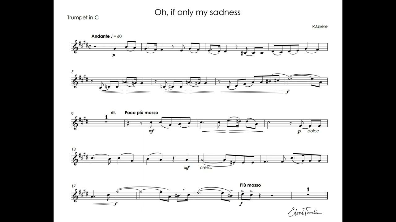 Glière - Oh, if only my sadness - Sergei Nakaryakov trumpet C смотреть онлайн