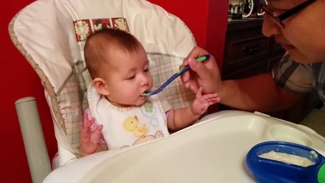 Persey Tries Foods #1: Baby Cereal