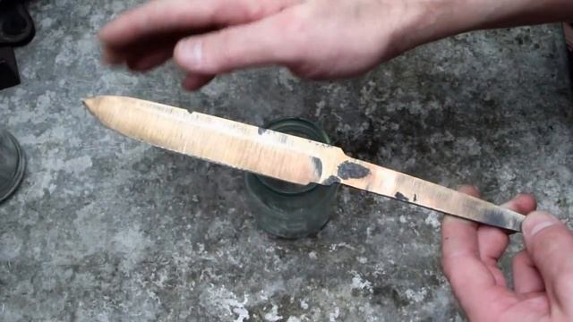 Клинок из наружнего кольца подшипника.Ковка,слесарка.Клинок с зонной закалкой.Часть 1. смотреть онлайн