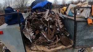 Куча мелочи.Металлокоп в старой деревне.