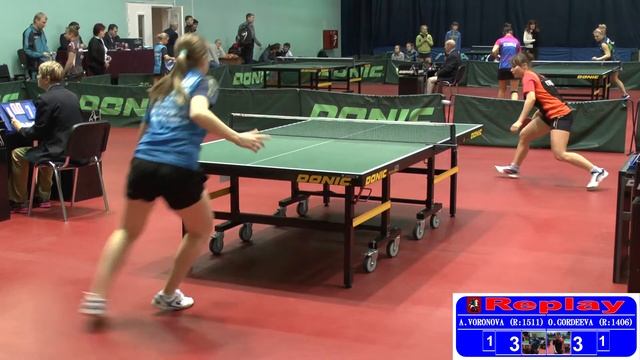 Анастасия ВОРОНОВА - Ольга ГОРДЕЕВА 1/4 ФИНАЛА Настольный теннис, Table Tennis смотреть онлайн