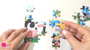 СИНИЙ ТРАКТОР со своими Друзьями - пазл для детей и малышей | Merry Nika