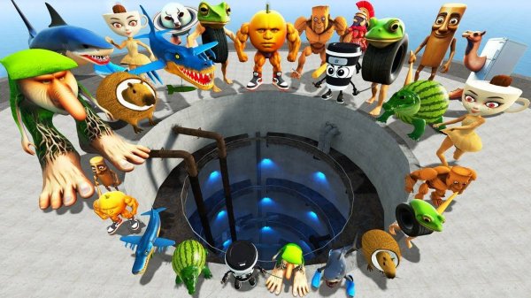 ТРАЛАЛЕРО, ТРАЛАЛА, БОМБАРДИНО, КРОКОДИЛ ТУНГ-ТУНГ-ТУНГ SAHUR ВОДЯНАЯ ЯМА В GMOD