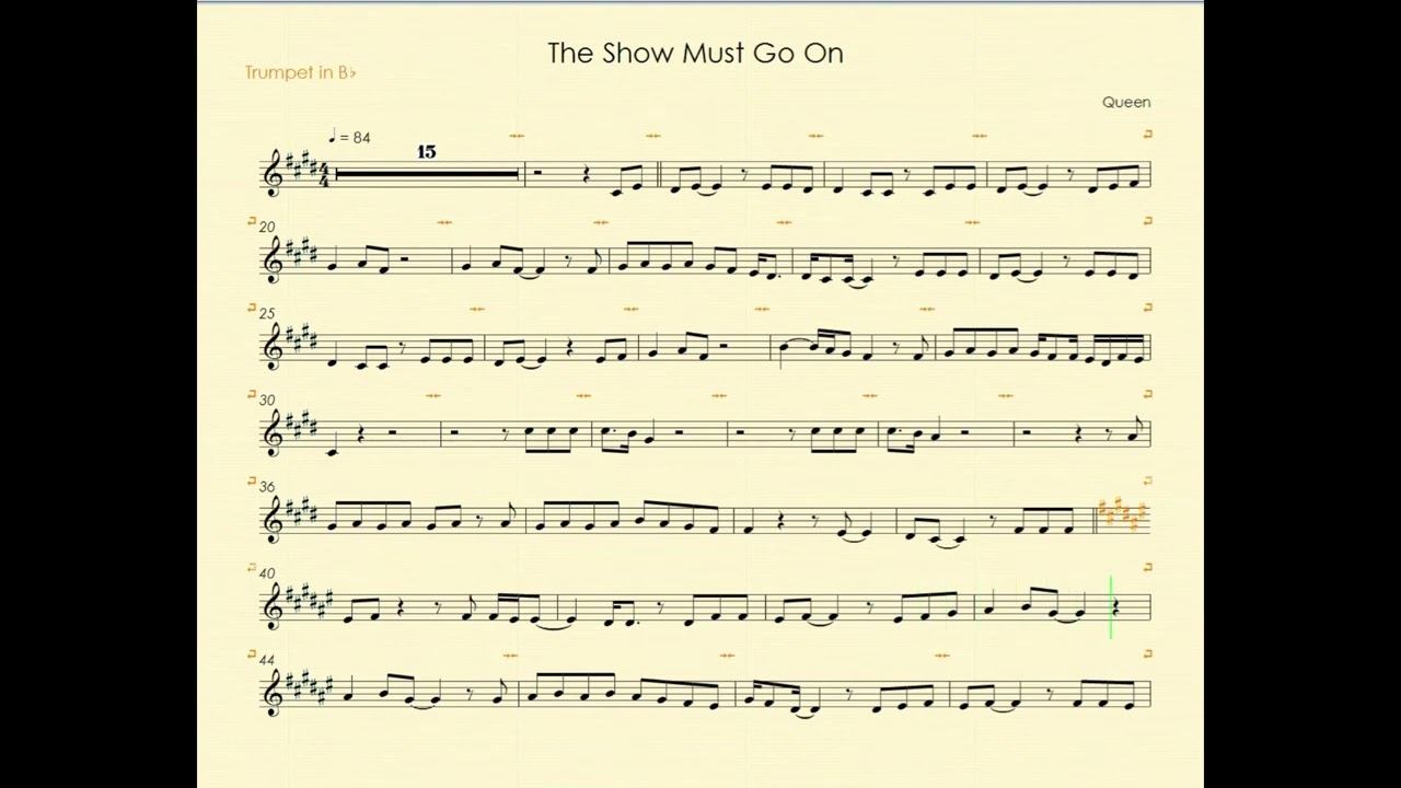 The Show Must Go On ( bossa) - Queen backing track for Bb instruments смотреть онлайн