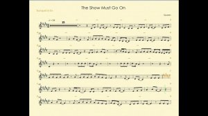 The Show Must Go On ( bossa) - Queen backing track for Bb instruments