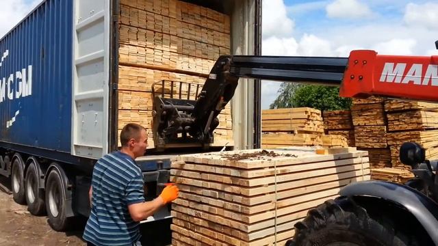 Завантаження контейнеру, пиломатеріали смотреть онлайн
