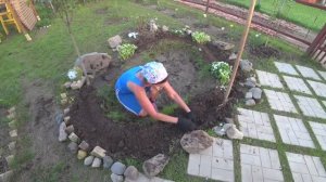 6 соток 18 мая 2021 года. Посадили гортензию Лайм Лайт. Оформили пруд