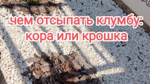 Чем отсыпать клумбу: кора лиственницы или мраморная крошка