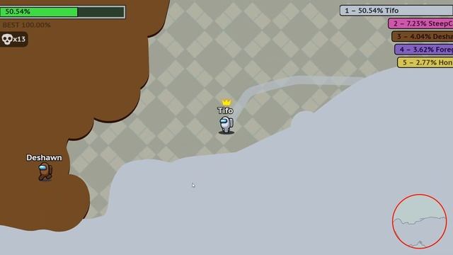 Paper.io 2 Map Control: 100.00% Among Us смотреть онлайн